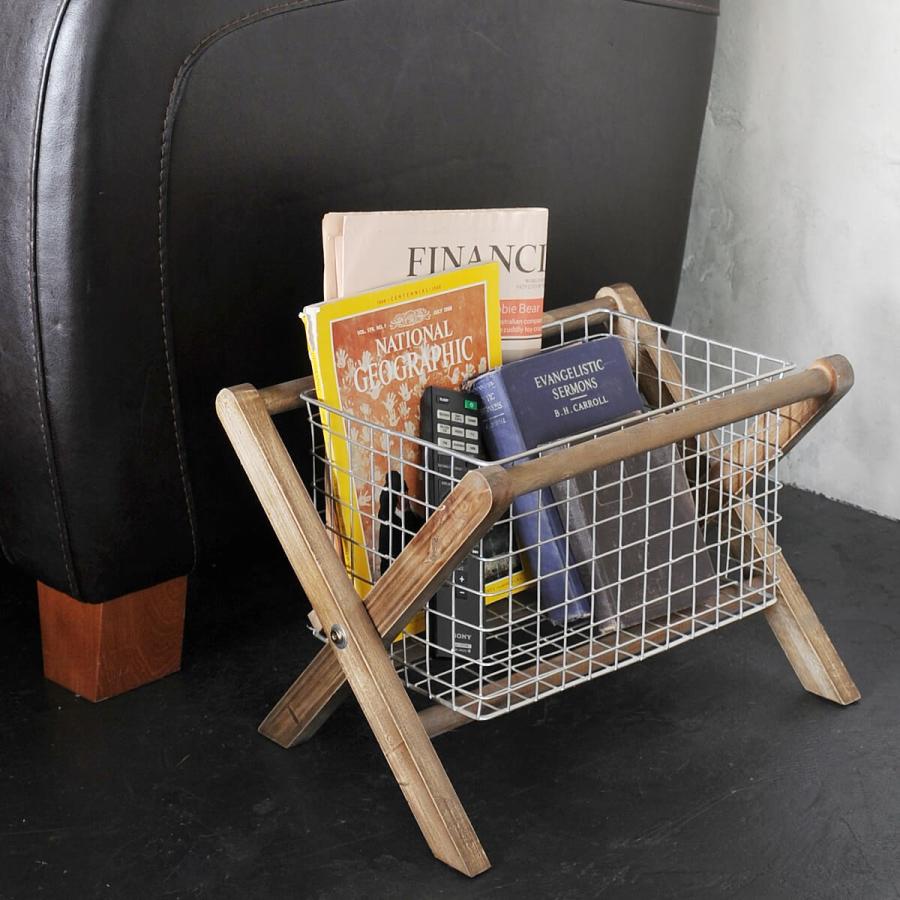 マガジンラック おしゃれ 木 整理 収納 レトロ アンティーク調 ファーウッド マガジンラック Fur308 Junk Rustic Colors Yahoo 店 通販 Yahoo ショッピング