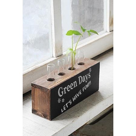 フラワーベース 試験管 花瓶 おしゃれ 一輪挿し 黒板 ブラックボード レトロ アンティーク調 ブラックボード 4連ベースs Gd502 Junk Rustic Colors Yahoo 店 通販 Yahoo ショッピング