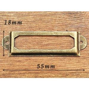 真鍮 ネームプレート 名札 DIY キャビネット 引き出し ブラス