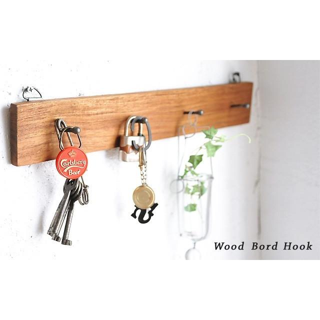 ウッドラック 壁掛け インダストリアル キーホルダー キーフック