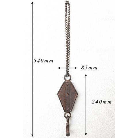 アイアン チェーン フック インダストリアル 無骨 ハンギング レトロ アンティーク調 DIY TOOLSチェーンフック ダイヤ｜junk-colors｜04