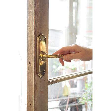 真鍮 ドアノブ レバー ハンドル おしゃれ レトロ アンティーク調 ラッチ レトン ドアハンドル バンブーヘキサ