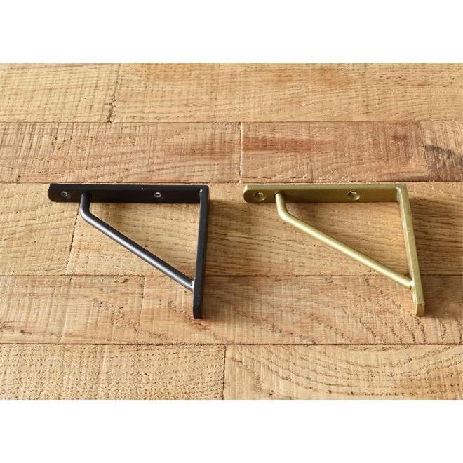アイアン 棚受け ブラケット おしゃれ インダストリアル ウォールシェルフ 金具 DIY アンティーク調 プレーンアイアン ブラケット SS|junk-colors|05