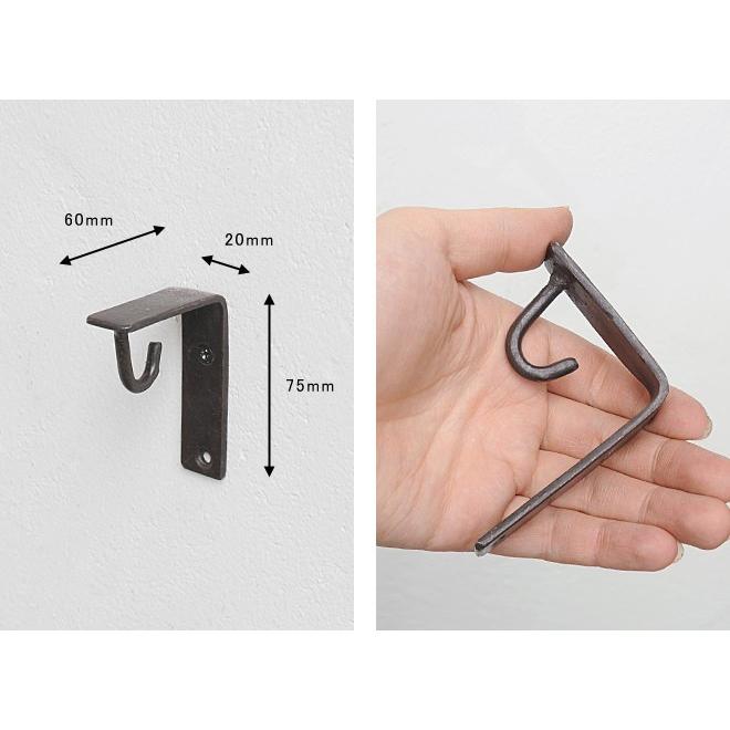 アイアン フック インダストリアル おしゃれ ハンギング ブラケット 棚