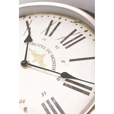 時計 壁掛け おしゃれ デザイン レトロ アンティーク調 シルバーリム