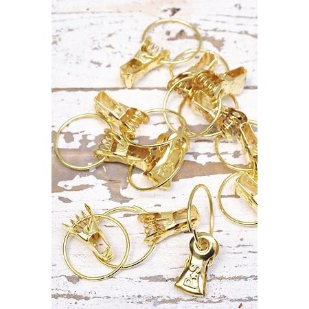 カーテンクリップ カーテンリング おしゃれ レトロ アンティーク調