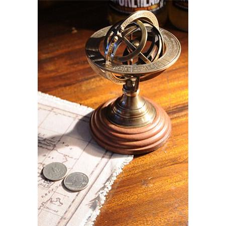 真鍮 オブジェ 地球儀 おしゃれ インテリア 雑貨 レトロ アンティーク