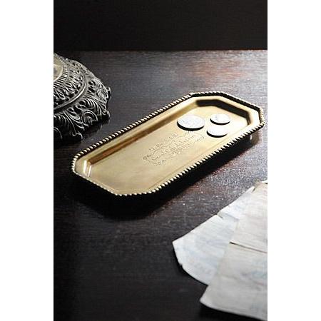 真鍮 トレイ おしゃれ ブラス レトロ アンティーク調 ブラストレイ S