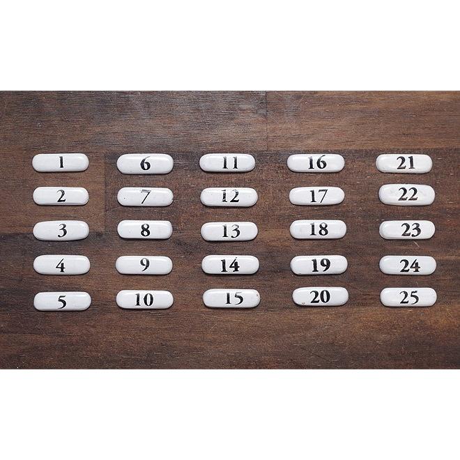 ネームプレート 数字 DIY おしゃれ レトロ アンティーク調 ナンバー