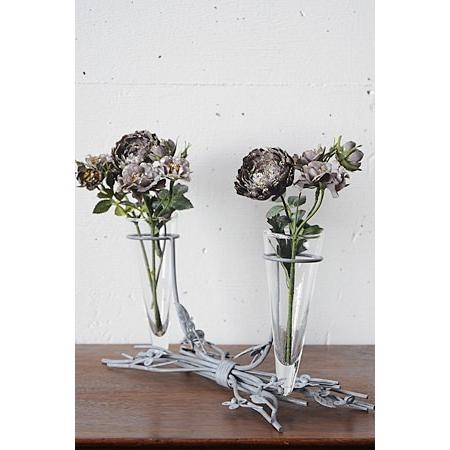 フラワーベース おしゃれ 一輪挿し ガラス レトロ アンティーク調