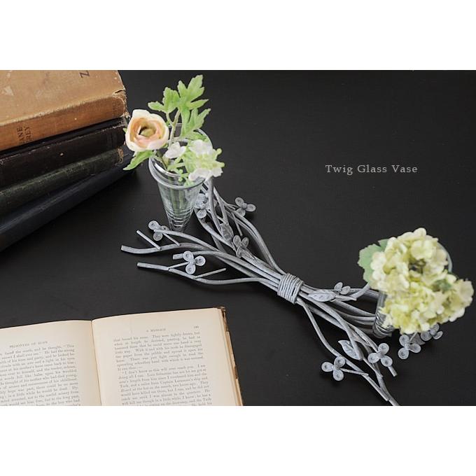 フラワーベース おしゃれ 一輪挿し ガラス レトロ アンティーク調