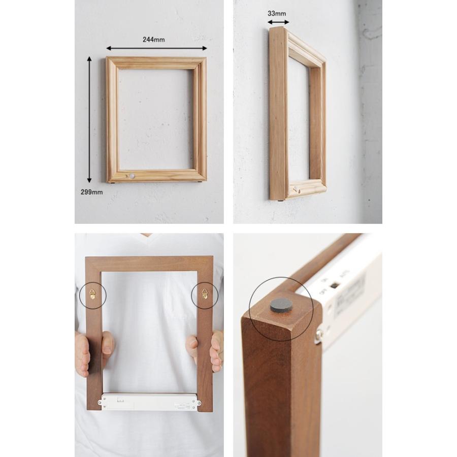 アートフレーム おしゃれ 額 LED 壁付け レトロ アンティーク調