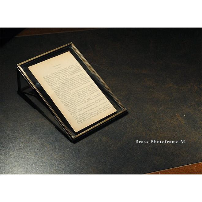 アンティーク　真鍮フォトフレーム ヴィンテージ雑貨 レア! 真鍮製 カットガラスがおしゃれな3面