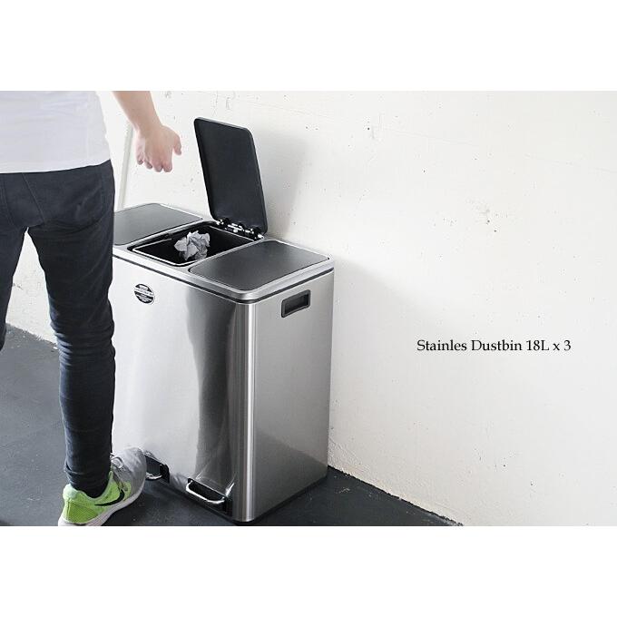 ゴミ箱 おしゃれ キッチン 蓋付き 分別 ペダル ステンレス レトロ