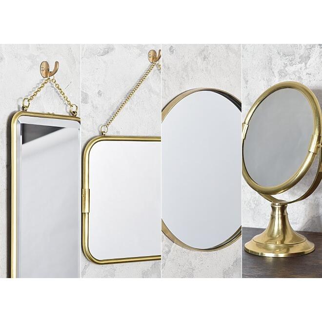 鏡 壁掛け ミラー おしゃれ 真鍮 フィッティング用 レトロ