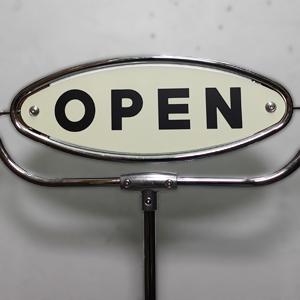 OPEN&CLOSED サインスタンド シルバー : Junk&Rustic Colors Yahoo!店