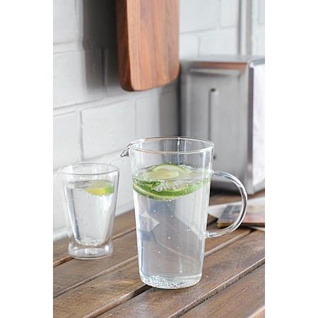 ガラスジャグ 400ml おしゃれ 食器 ピッチャー レトロ アンティーク調