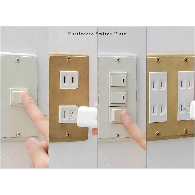 スイッチカバ コンセントカバー スイッチプレート コンセントプレート おしゃれ 照明 アンティーク調 ラスティクデコ スイッチプレート トリプル Lig265 Junk Rustic Colors Yahoo 店 通販 Yahoo ショッピング