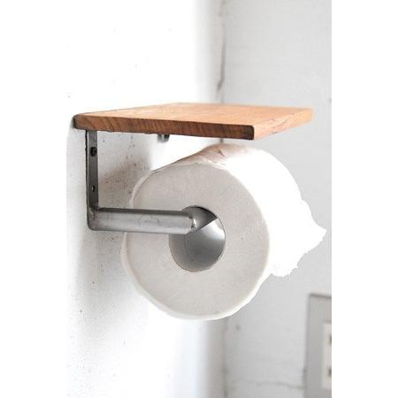 アイアン トイレットペーパーホルダー おしゃれ 棚 天板 タオル掛け