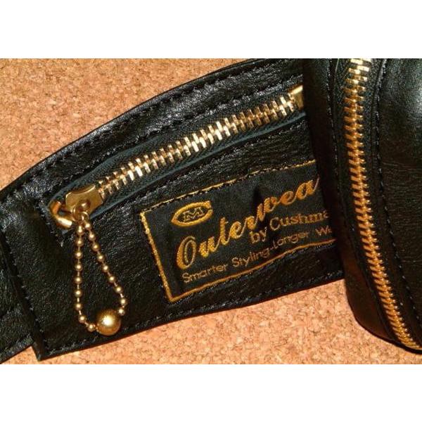 ふじゃ　クッシュマン　レザーボディバッグ 限定生産 【CUSHMAN クッシュマン】 高級 手打ちスタッズ仕様 肉厚