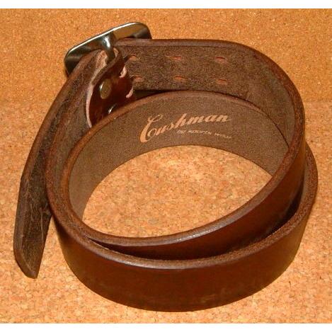 CUSHMAN クッシュマン】 肉厚 サドルレザー製 ビンテージ加工 40mm巾