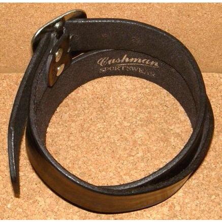 ★新品未使用品　CUSHMAN 40mmダブルピンギャリソンベルト　32 CUSHMAN クッシュマン】 肉厚 サドルレザー製 ビンテージ加工 40mm巾