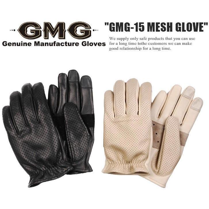 国産1mmメッシュスキングローブ　M DIN MARKET ディンマーケット】 GMG 純国産 高級 カウハイド 牛革製