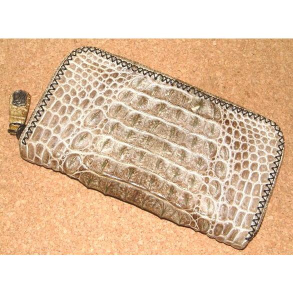 USED 【ファニー FUNNY】 最高級 ナイル クロコダイル 皮革製 ラウンド