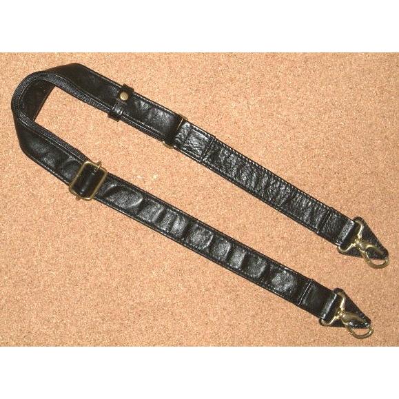 Groover Leather グルーバーレザー 高級 ホースハイド 馬革 レザー製 中型 ライダース ショルダーバッグ (Mサイズ) 黒 本革 オールレザー バイカーズ バッグの画像