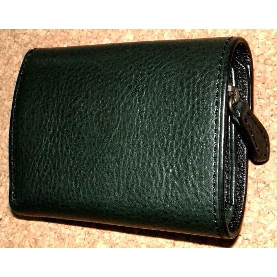 珍しい Leather Groover 新品 グルーバーレザー 二つ折り財布 小型 (緑