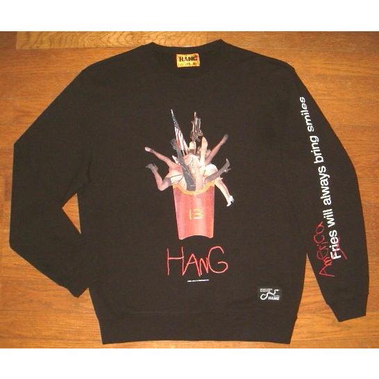 HANG ハング】 ヘビーコットン生地 クルーネック スウェット