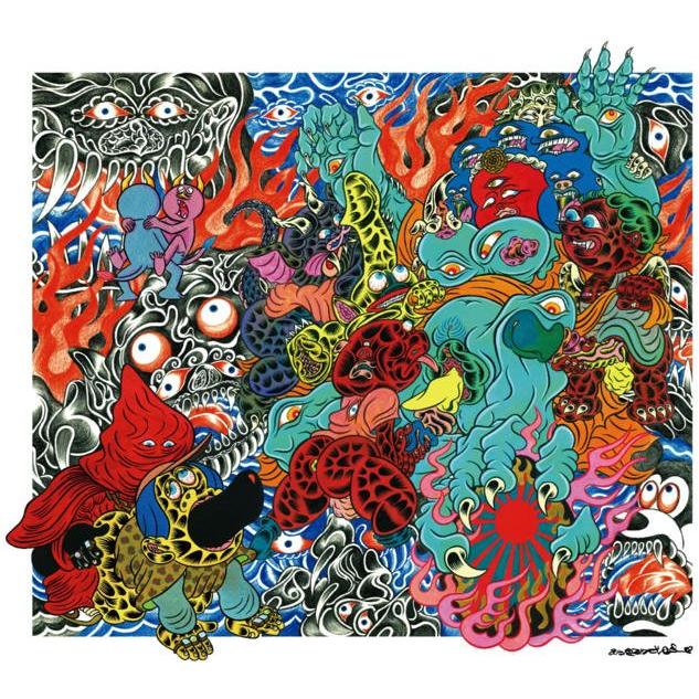 限定 【HANG ハング 犯具】 Hideyuki Katsumata 総柄 コーチジャケット