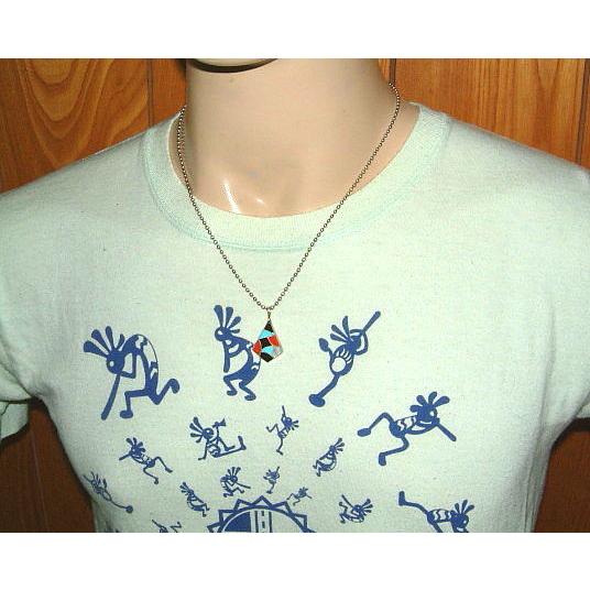 本物 ZUNI族 ズニ族 インディアンジュエリー スターリングシルバー製  