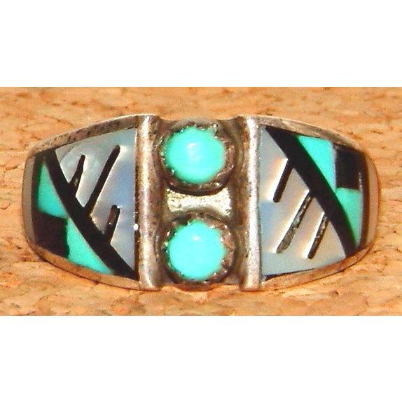 本物 2000年代前期物 ズニ族 ZUNI族 インディアンジュエリー シルバー