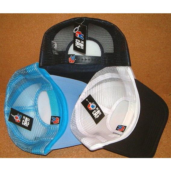 PEACE CAP ピースキャップ プリント メッシュキャップ (白×赤×青