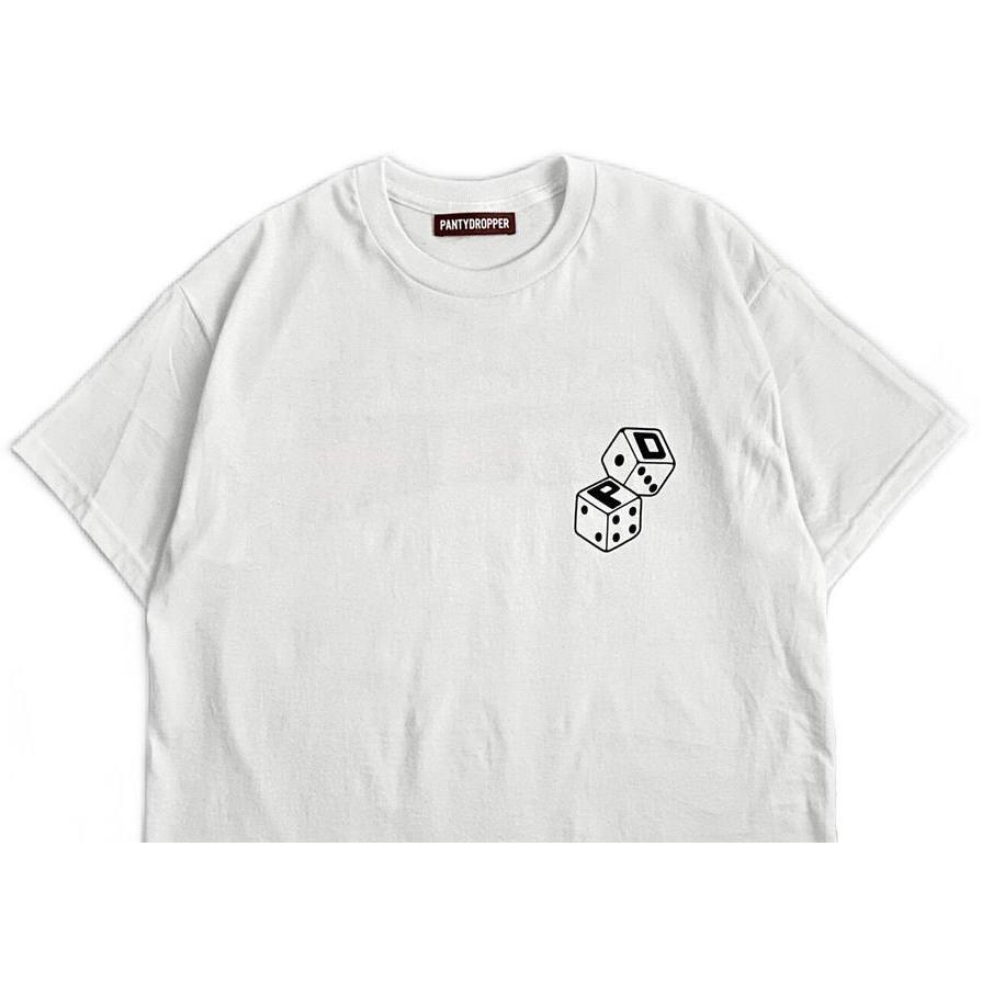 PANTY DROPPER パンティードロッパー ヘビーコットン生地 プリント 半袖 Tシャツ (白) フレイムス スラッシャーマガジン ロゴ