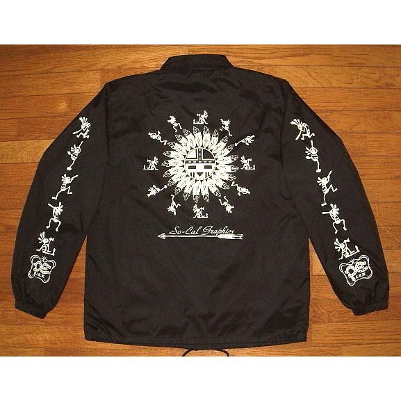 Pony Express ポニーエクスプレス ナイロン生地 ネイティブ柄 コーチジャケット ウィンドブレーカー サンフェイス ココペリ 黒 雨具 バイカー ホットロッド Pejac003 Junk House West 通販 Yahoo ショッピング