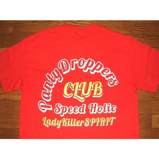 PANTY DROPPER パンティードロッパー ヘビーコットン生地 左胸 1ポケット付き プリント 半袖 Tシャツ (赤