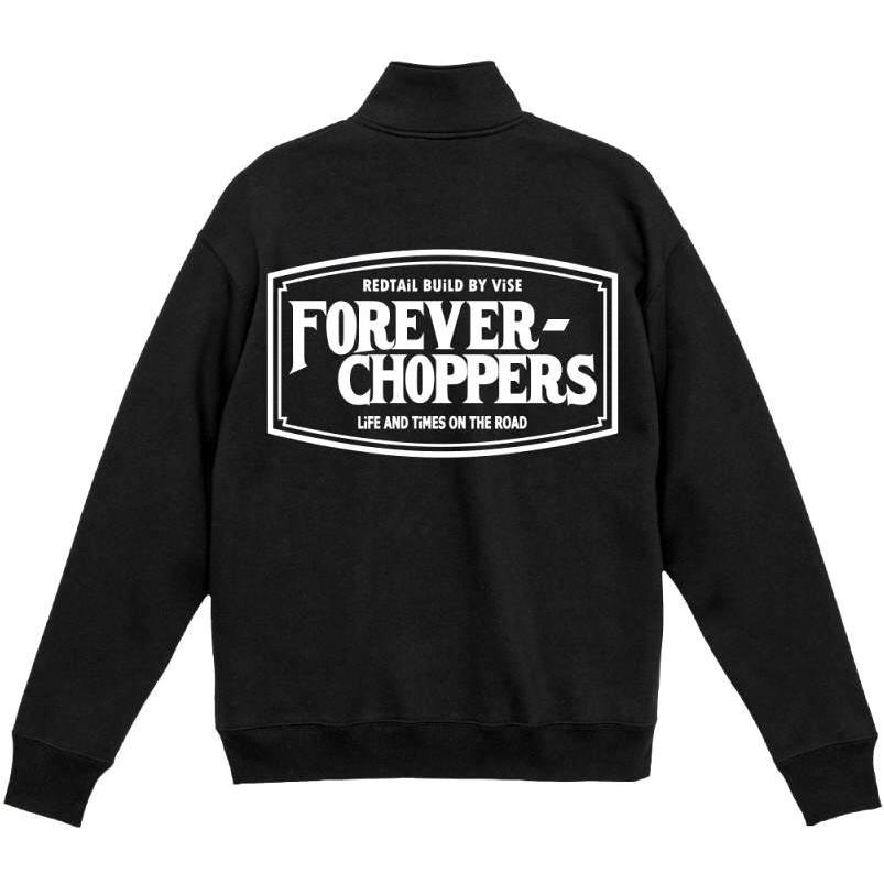 VISE レッドテイル ヘビーコットン タートルネック ハーフジップ スウェット トレーナー [FOREVER CHOPPERS] 墨黒 REDTAIL バイカー ハーレーダビッドソン_6