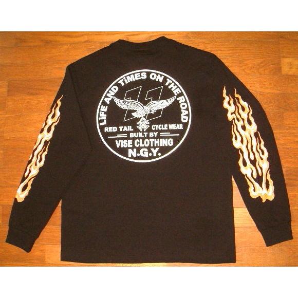 VISE レッドテイル ヘビーコットン生地 ロングスリーブ 長袖 Tシャツ