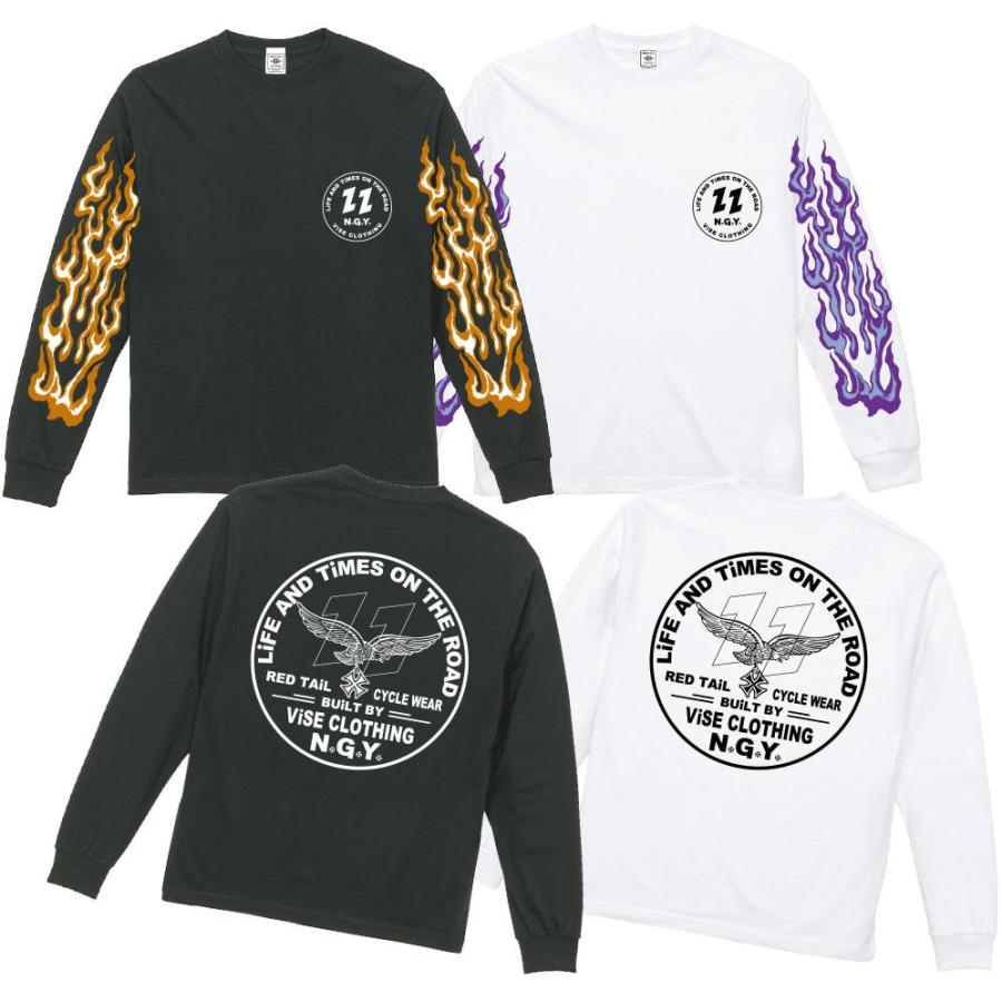 VISE レッドテイル ヘビーコットン生地 ロングスリーブ 長袖 Tシャツ