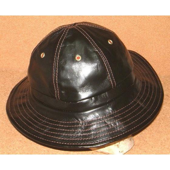 牛革レザースタッズ装飾バケットハット