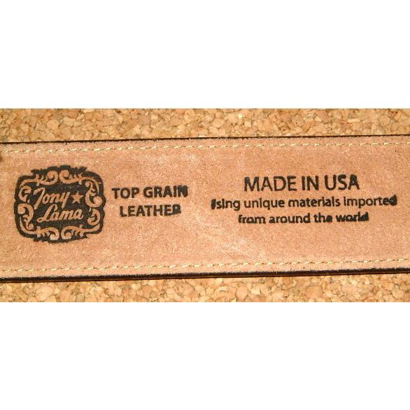 貴重 [MADE IN USA アメリカ製] 【TONY LAMA トニーラマ】 ウェスタン バックル付き サドルレザー製 クラフト カービング コンチョ ベルト (茶) FUNNY ファニー |  | 09
