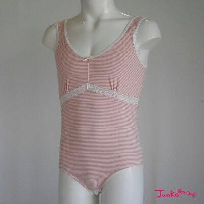 ボーダーニットボディーブリーファ ピンク 補正下着 男性用ボディースーツ メンズインナー Mbs 58 Junko Bjo Shopヤフー店 通販 Yahoo ショッピング