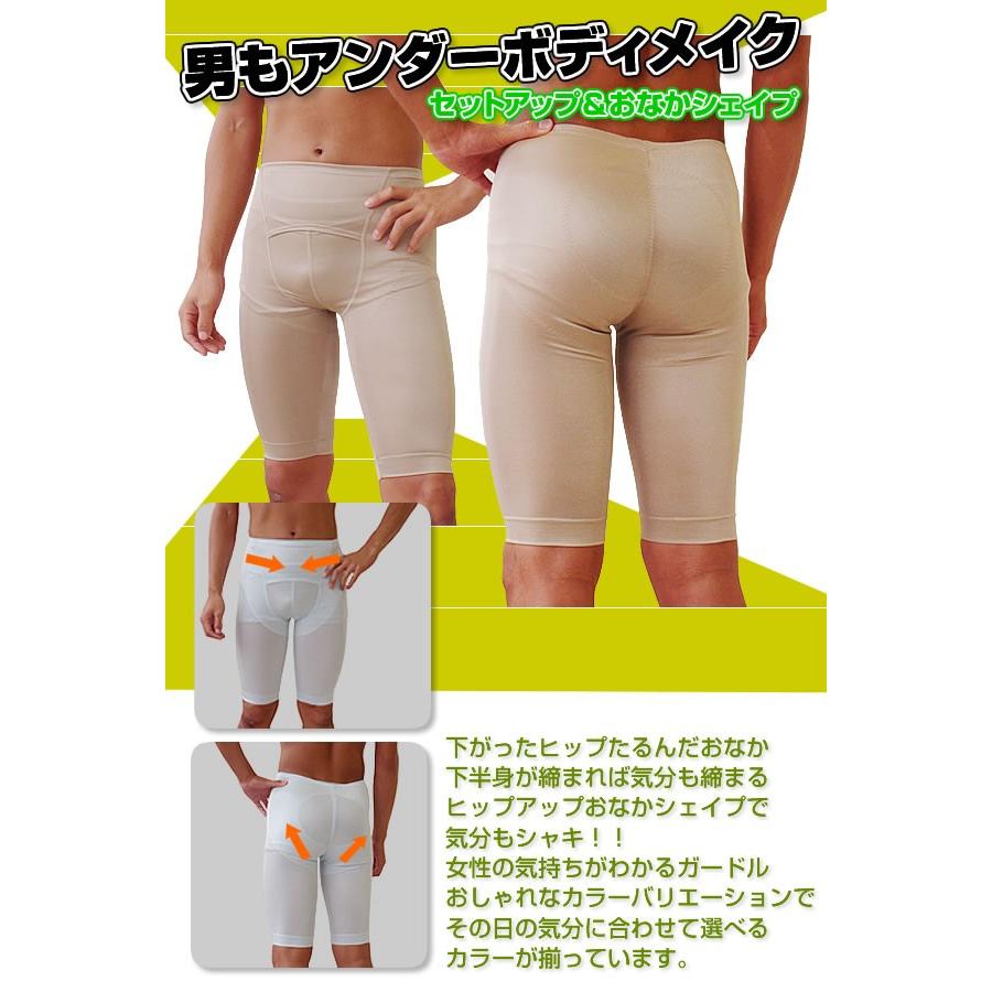 メンズガードル ベージュ Mサイズ L サイズ XL サイズ 男性用ガードル 日本製 ヒップアップ シェイプアップ メンズ｜junkobjo-shop