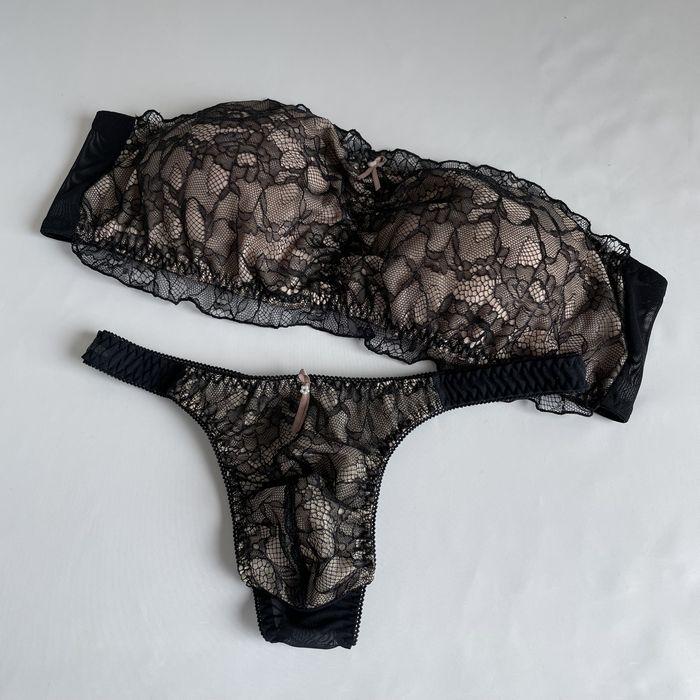 男性用スキャンティー Tバック ブラック レース 日本製 M L XL