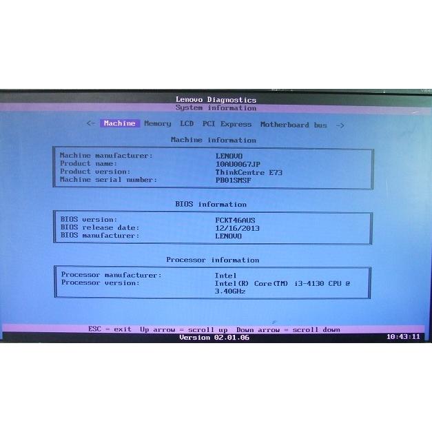 ジャンクpc Lenovo Thinkcentre E73 10au0067jp Corei3 4130 3 40ghz 4gb Dpc 4 01 Junk Pc Net 通販 Yahoo ショッピング
