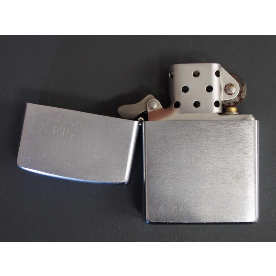 レア物 定番 ジッポー エンブレム ZIPPO 1995年式 ヘアライン仕上げ ケース XVIのA インサイドユニット 04の7 管理No.10153｜junkyardchikuwa｜05