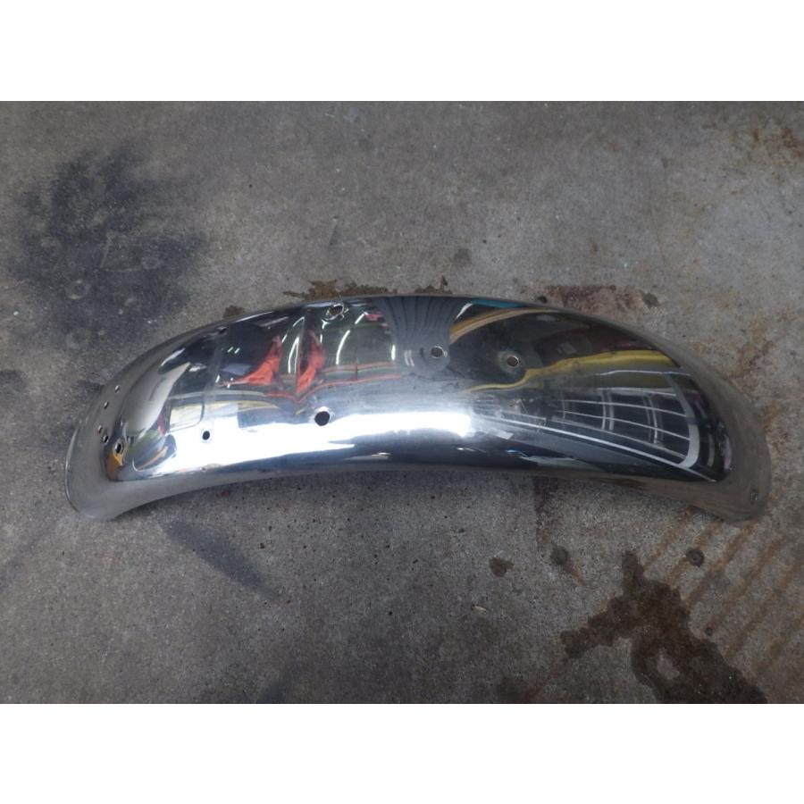 中古 車種不明 メーカー不明 バイク用 ステンレス製 リアフェンダー R 