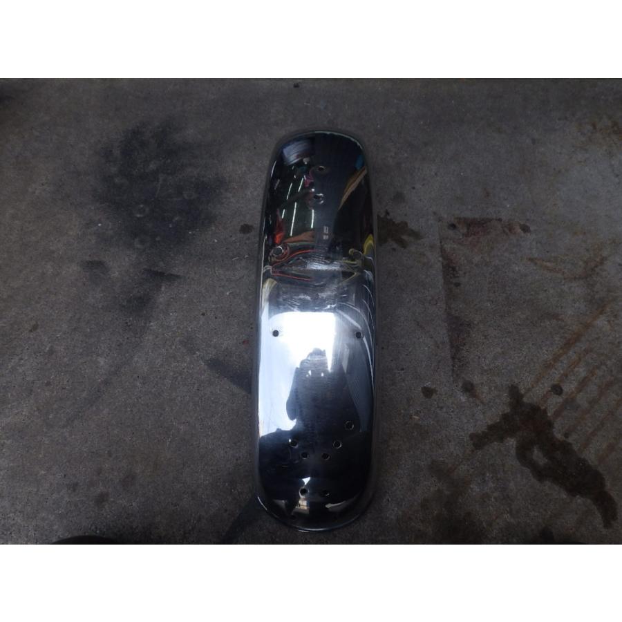 中古 車種不明 メーカー不明 バイク用 ステンレス製 リアフェンダー R 